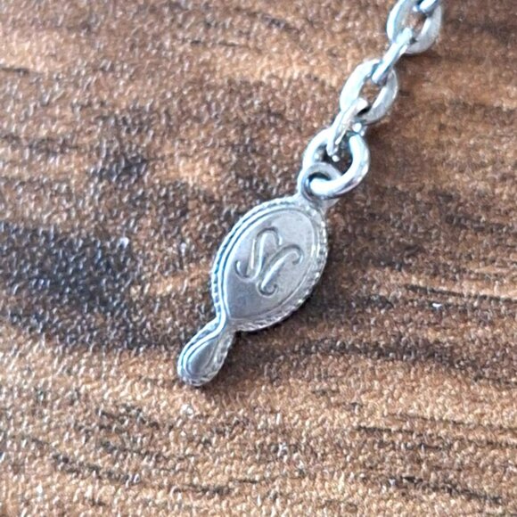 Sarah Coventry Vintage Fish Charm Necklace, Stamped, Silvertone - Picture 7 of 9